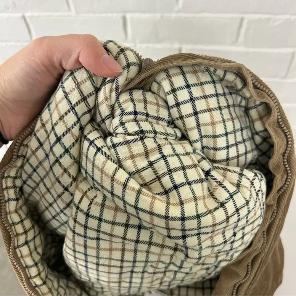 Ralph Lauren Baby Corduroy Plaid Flannel Lined Snow Bunting Size 6 MOS